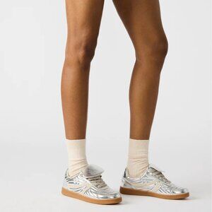 Steve Madden Madrid Sneaker in Metallic Silver NEW